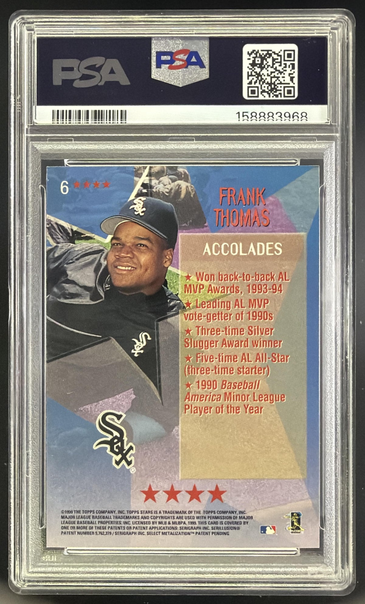 1999 Topps Stars Frank Thomas Four Star #6 Chicago White Sox PSA 9