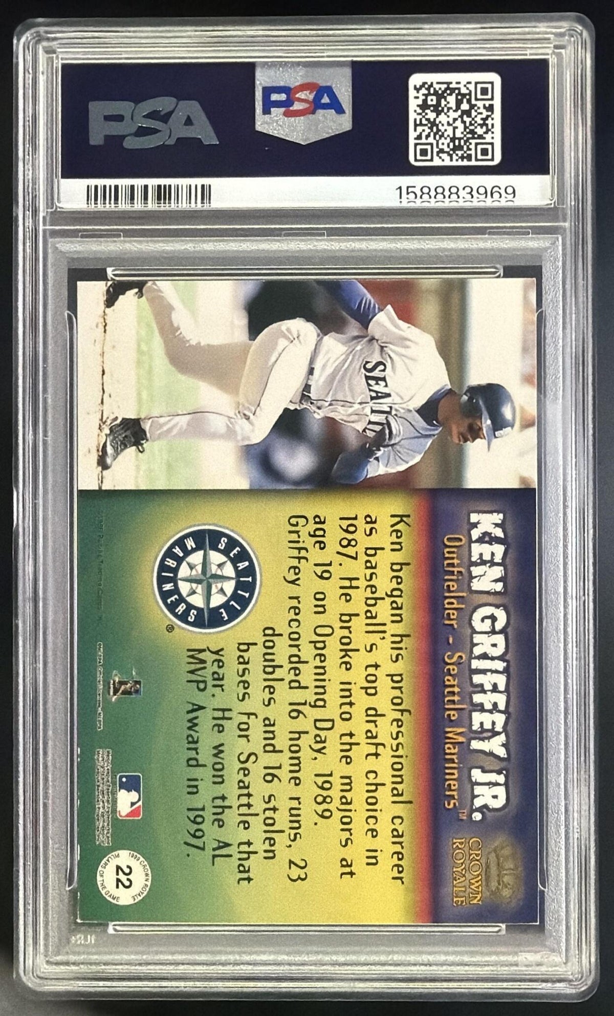 1999 Pacific Crown Royale Ken Griffey Jr. Pillars of the Game #22 Mariners PSA 7