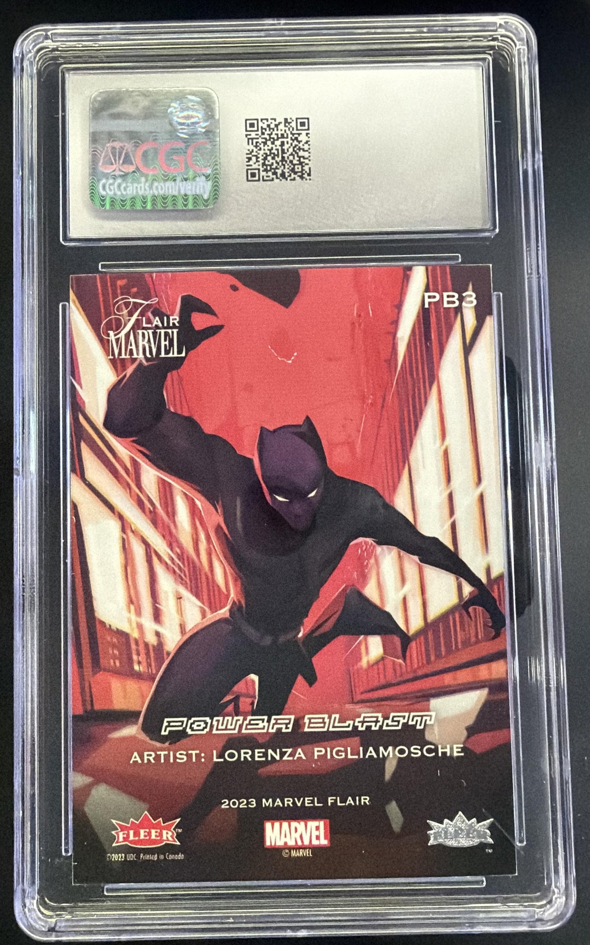2023 Fleer Marvel Flair Black Panther Power Blast #PB3 CGC 9