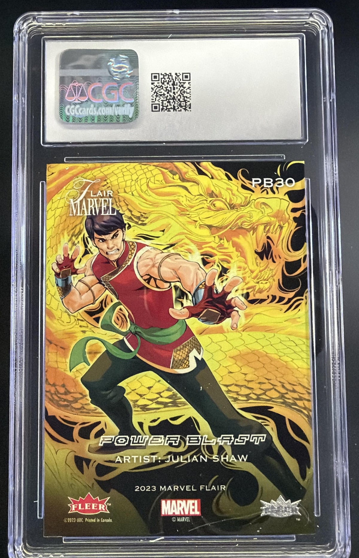 2023 Fleer Marvel Flair Shang-Chi Power Blast #PB30 CGC 10