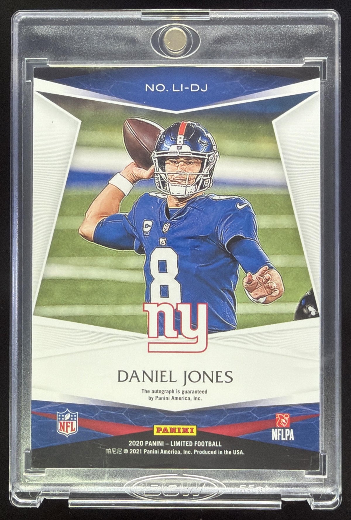 2020 Panini Limited Daniel Jones Ink Gold Spotlight /10 #LI-DJ Auto Giants