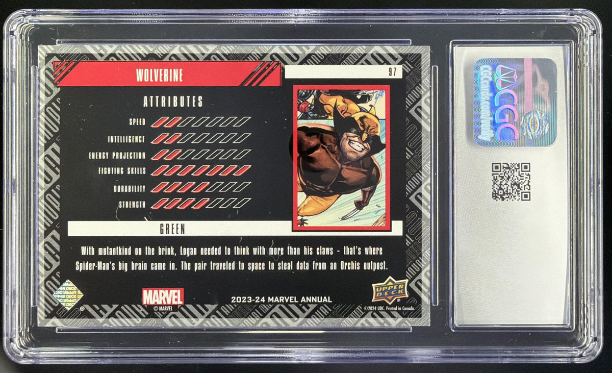 2023-24 Upper Deck Marvel Annual Wolverine Green /499 #97 CGC 10