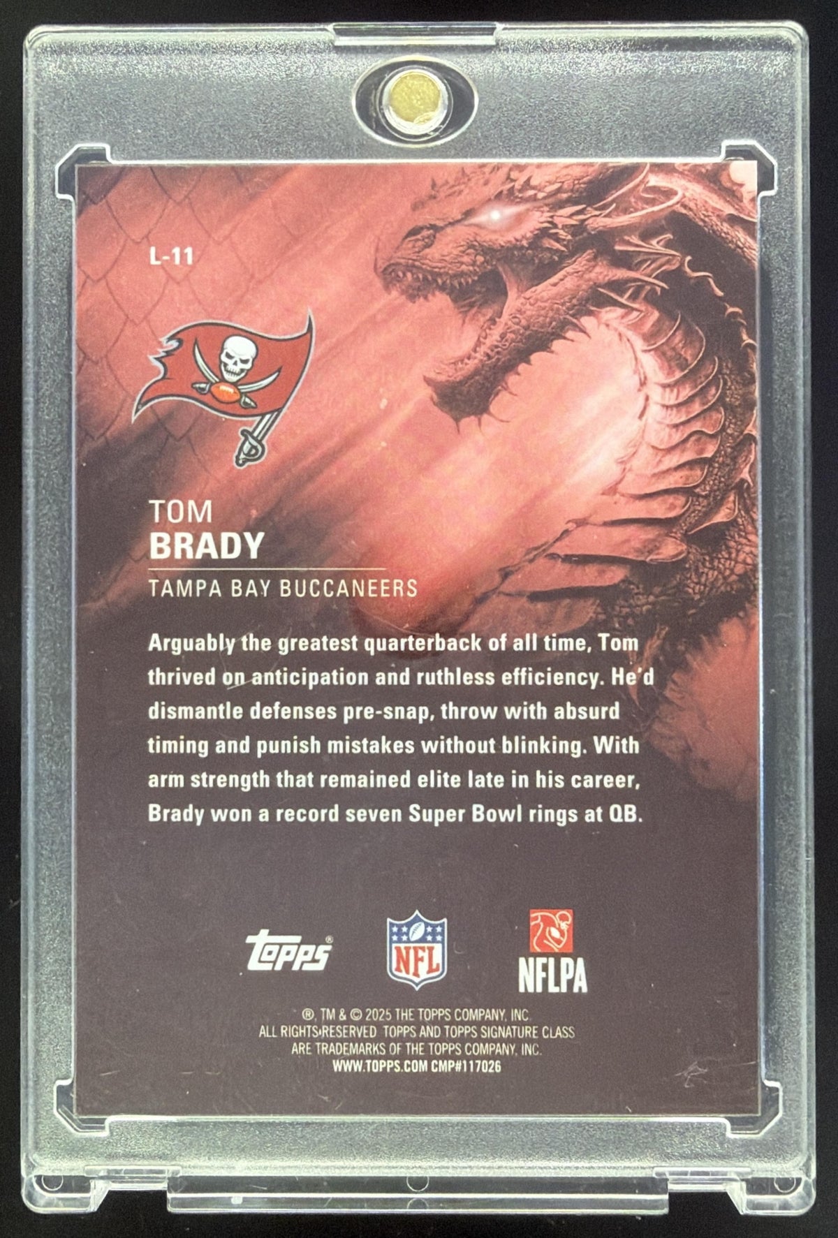 2025 Topps Signature Class Tom Brady Leviathans #L-11 SSP Tampa Bay Buccaneers