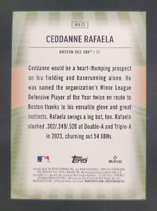 2024 Topps Update Ceddanne Rafaela Homefield Advantage #HFA-23 SP RC Red Sox
