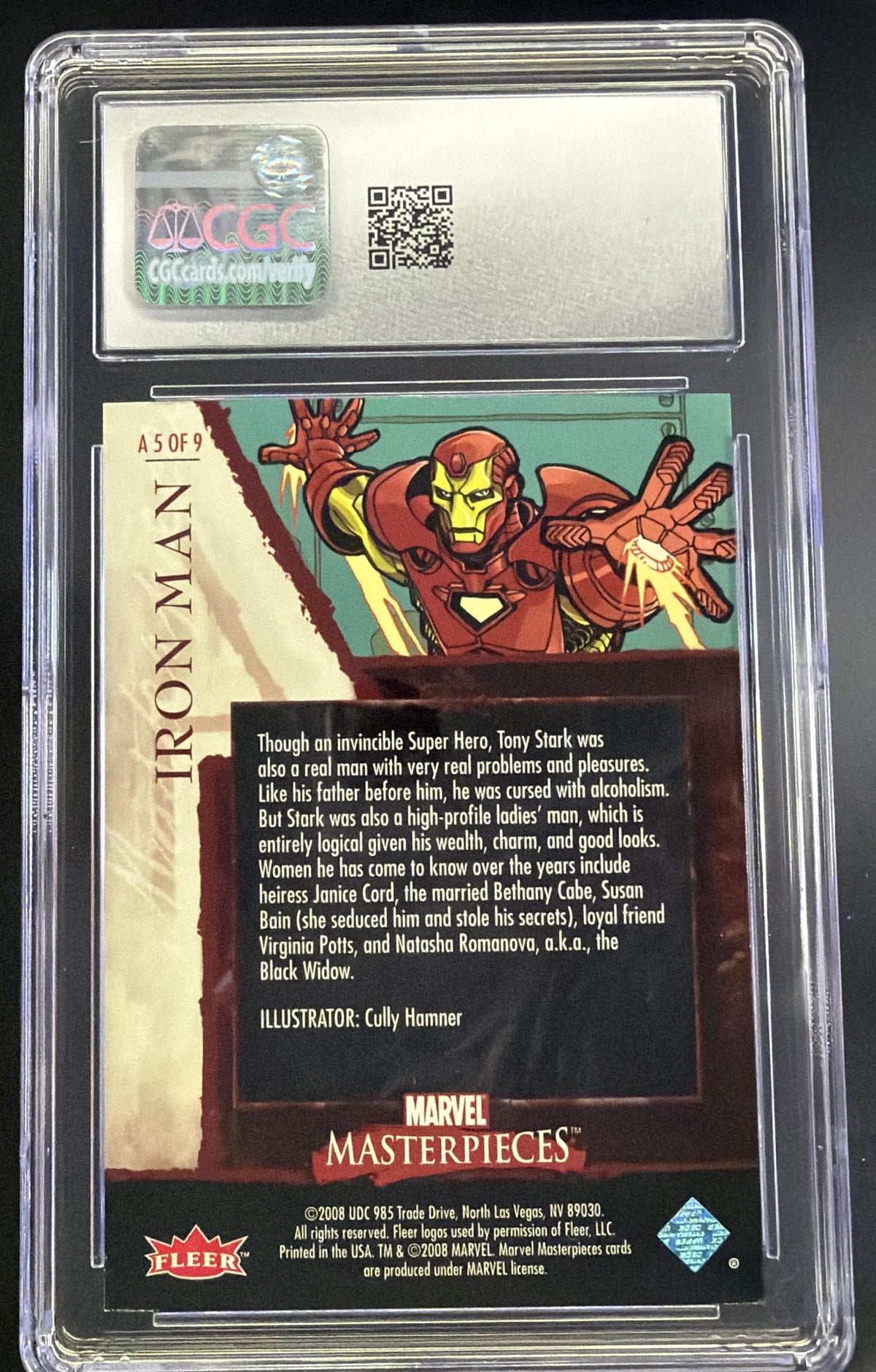 2008 Upper Deck Marvel Masterpieces Set 2 Iron Man Die Cut #Iron A