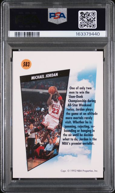 1991 SKYBOX #583 MICHAEL JORDAN PSA 9