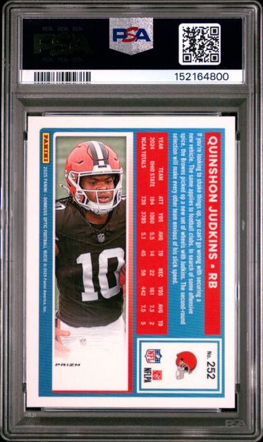 2025 PANINI DONRUSS OPTIC #252 QUINSHON JUDKINS JAZZ PSA 10