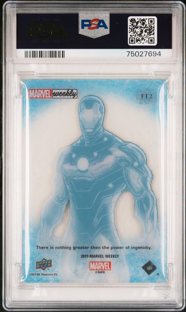 2019 UPPER DECK MARVEL WEEKLY #FT-2 IRON MAN PROMO PSA 10 SC7