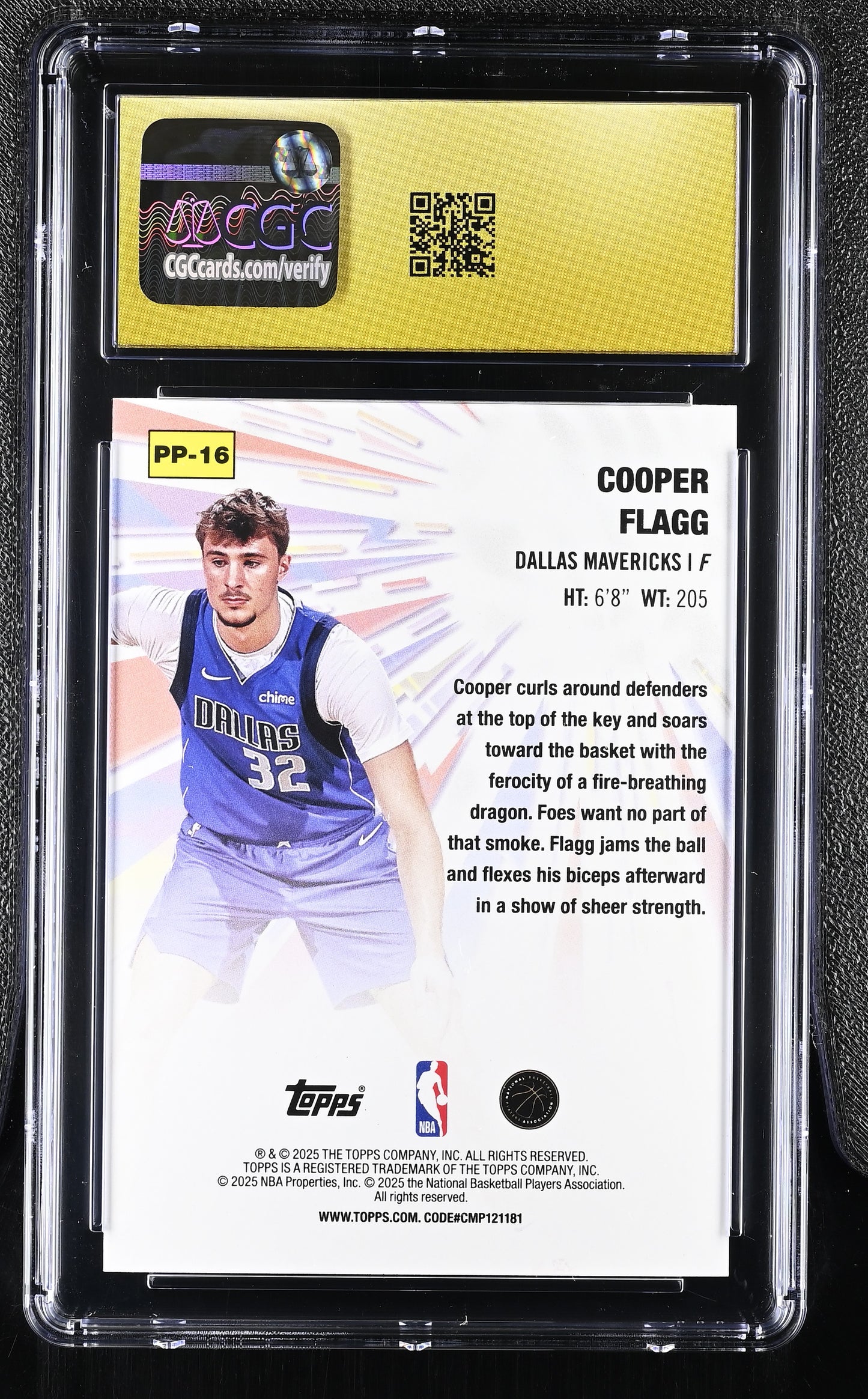 2025-26 Topps Flagship Basketball Cooper Flagg Power Players RC #PP-16 CGC Pristine 10
