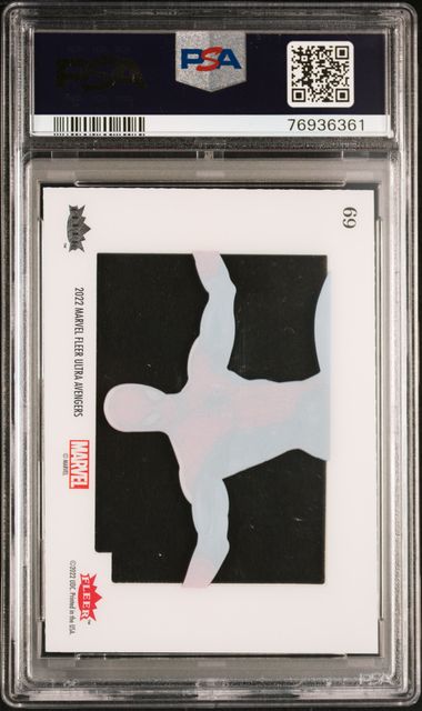 2022 FLEER ULTRA AVENGERS ANIMATION CELS #69 SPIDER-MAN ANIMATION CELS PSA 9 SC7