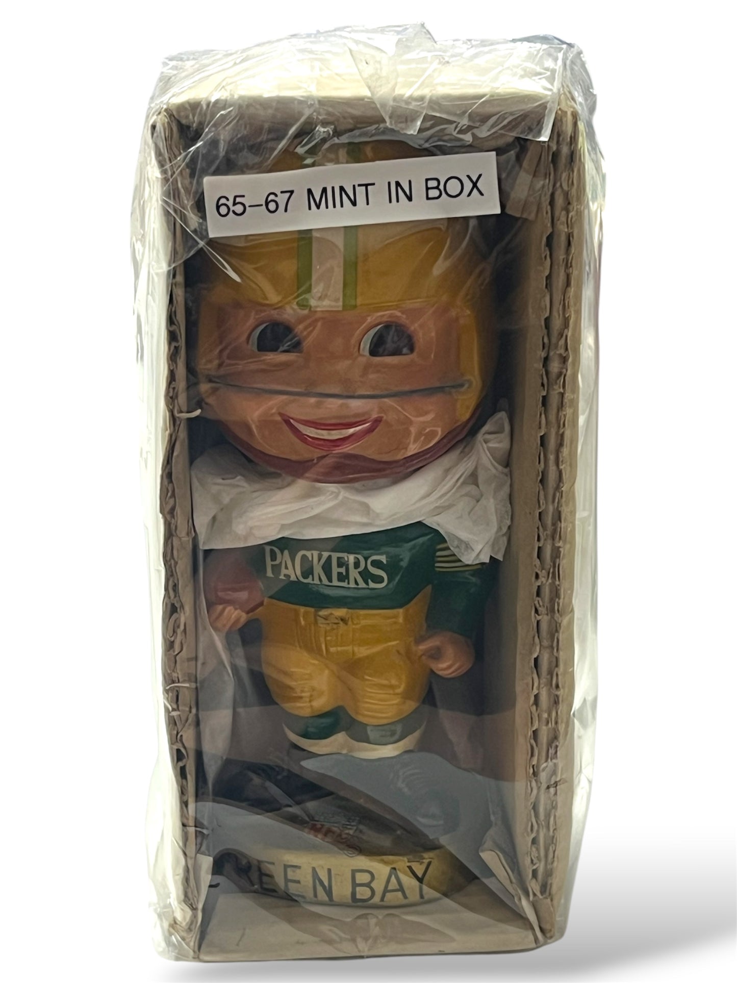 1965-67 Green Bay Packers Original Bobblehead in Box Mint