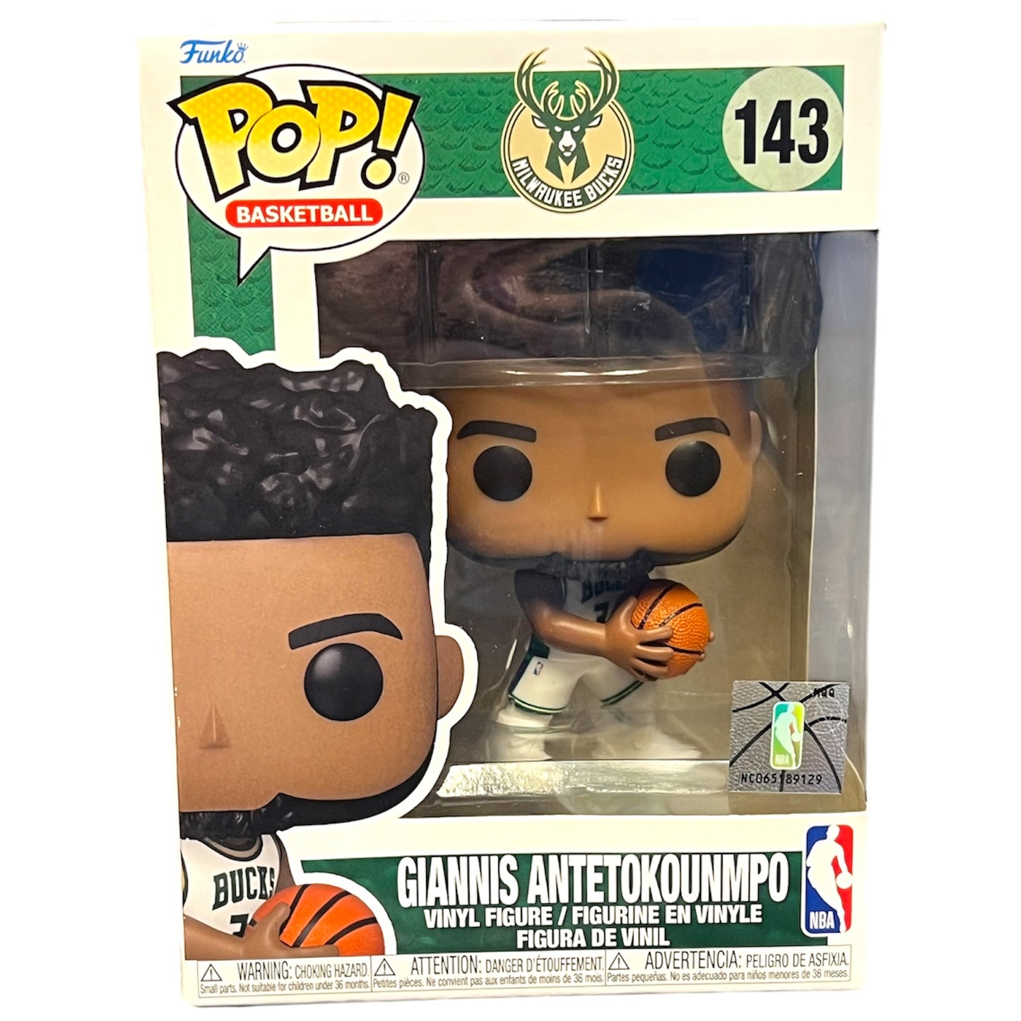 Giannis Antetokounmpo Milwaukee Bucks Funko Pop Figure #143 2021-22 City Edition Jersey