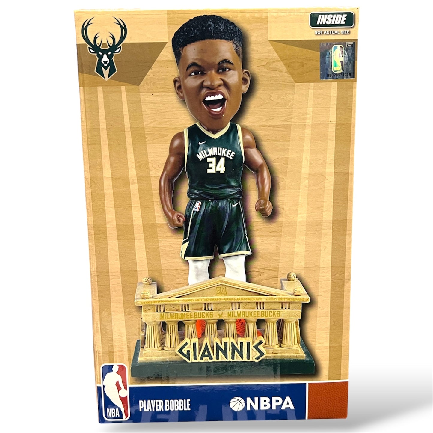 2019 Giannis Antetokounmpo Milwaukee Bucks Greek Themed FOCO Bobblehead - NEW IN BOX