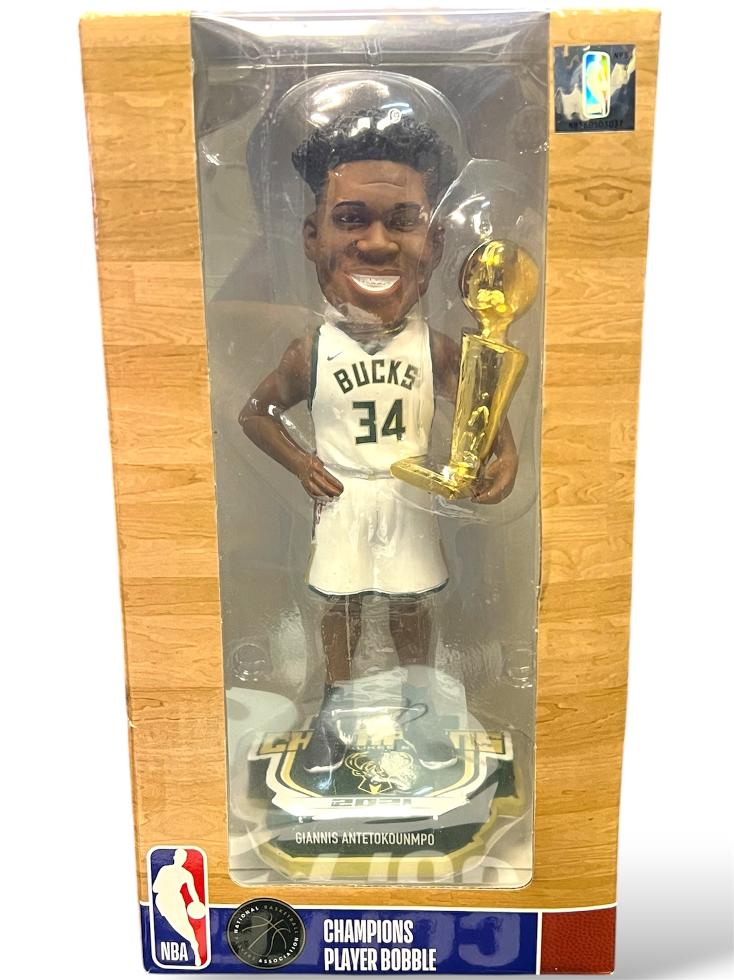 2021 Giannis Antetokounmpo Milwaukee Bucks Finals Champion Official FOCO Bobblehead