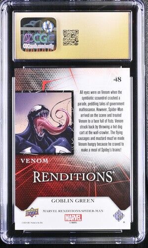 Venom Marvel Spider-Man Renditions #48 Goblin Green CGC Pristine 10 SC7