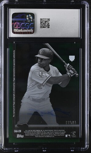 2019 Topps Clearly Authentic Autographs #CAA-CM Cedric Mullins Green CGC 10 AUTO 10 SC4