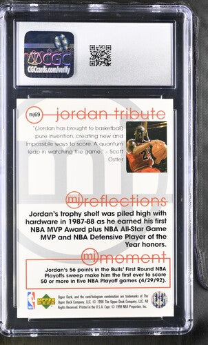 1997-98 Upper Deck Jordan Tribute #MJ69 Michael Jordan CGC 10 SC5