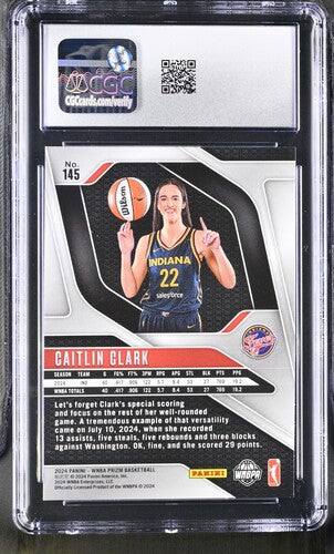 2024 Panini Prizm WNBA #145 Caitlin Clark CGC 10 SC5