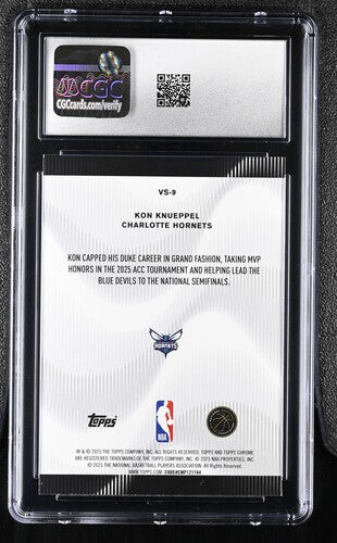 2025-26 Topps Chrome Voices #VS-9 Kon Knueppel CGC 9 SC5