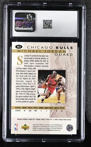 1995-1996 Michael Jordan Collector's Choice He's Back #M3 CGC 8.5