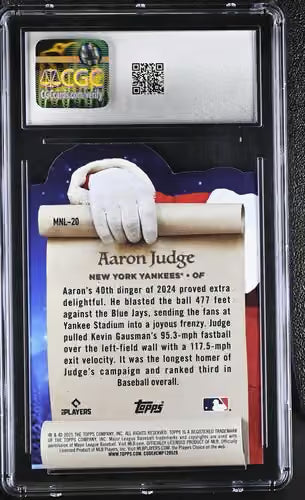 2025 Topps Holiday Making The Nice List Aaron Judge #MNL-20 CGC 9