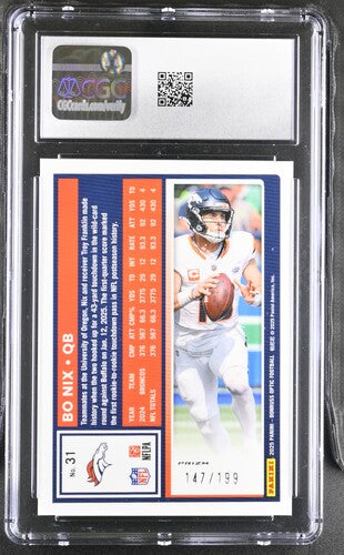 2025 Donruss Optic #31 Bo Nix Flex CGC 10 SC2