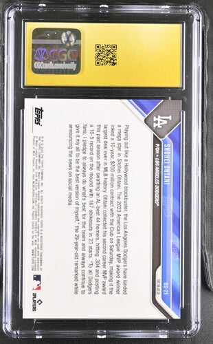 2023 Topps Now Off-Season #OS-21 Shohei Ohtani CGC Pristine 10 SC4