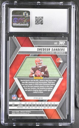 2025 PANINI MOSAIC #302 SHEDUR SANDERS CAMO RED CGC 10 SC2