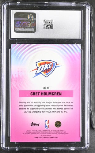 2025-26 Topps Sonic Boom #SB-15 Chet Holmgren CGC 9 SC5