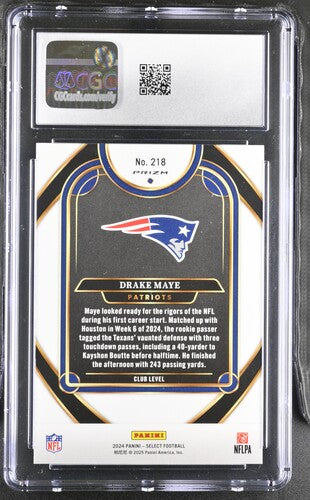 2024 PANINI SELECT #218 DRAKE MAYE BLACK AND GOLD SHOCK CGC 10 SC2
