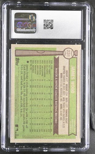 2025 TOPPS HERITAGE #231 JAMES WOOD DARK YELLOW BORDER CGC 9 SC4