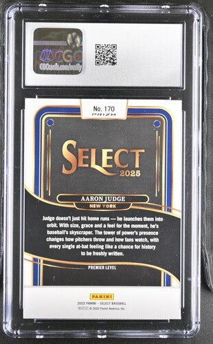 2025 PANINI SELECT #170 AARON JUDGE GREEN FLASH CGC 10 SC4