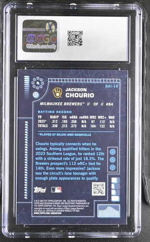 2024 Bowman Bowman A.I. #BAI-16 Jackson Chourio CGC 10 SC4