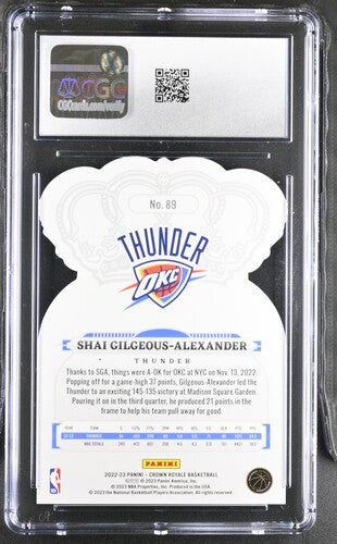 2022-23 Panini Crown Royale #89 Shai Gilgeous-Alexandre Crystal CGC 10 SC5