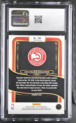 2024-25 Panini Select Retail #180 Zaccharie Risacher Blue CGC 10 SC5