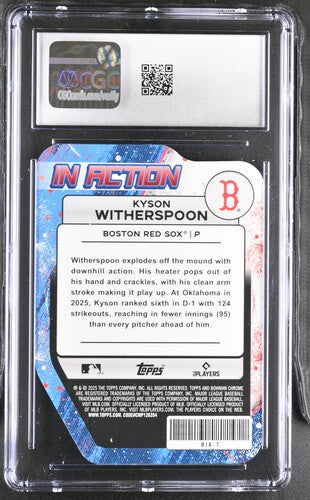 2025 Bowman Draft Mega Box In Action Kyson Witherspoon Blue CGC 10 SC4