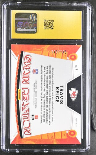 2025 Donruss Optic Chain Reaction #7 Travis Kelce Black Pandora CGC Pristine 10 SC2