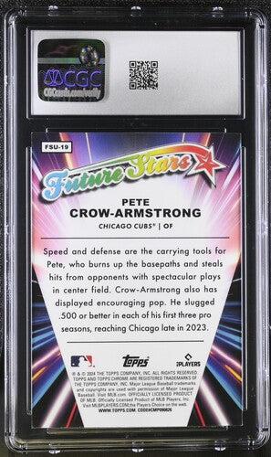 2024 Topps Chrome Update Future Stars #FSU-19 Pete Crow-Armstrong CGC 9 SC4