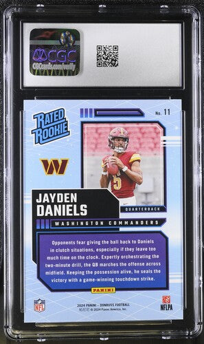 2024 Donruss Rated Rookies Retro #11 Jayden Daniels CGC 10 SC2