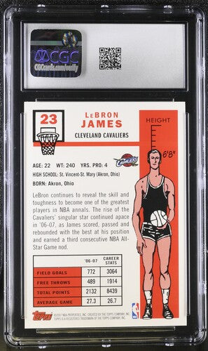 2005-06 Topps Total Team Checklists #5 LeBron James CGC 8.5 SC5