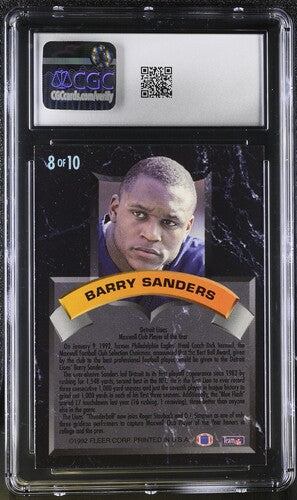 1992 Fleer Ultra Award Winners #8 Barry Sanders CGC 8 SC2