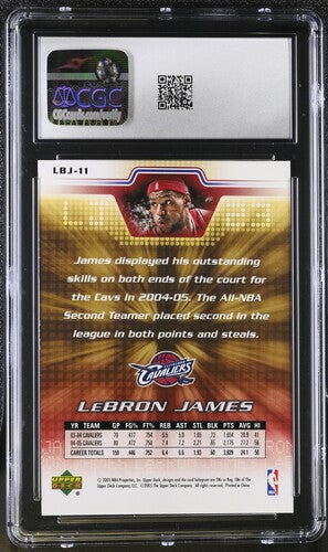 2005 UPPER DECK L. JAMES FACTORY SET #LBJ-11 CGC 8.5 SC5