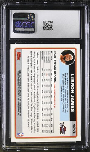 2006-07 Topps #123 LeBron James CGC 10 SC5