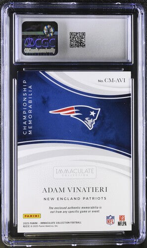 2025 Panini Immaculate Collection Championship Memorabilia #CM-AVI Adam Vinatieri CGC 9 SC2