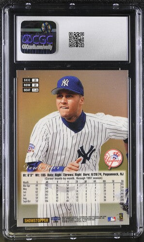 1998 FLAIR SHOWCASE ROW 2 #14 DEREK JETER CGC 9 SC4