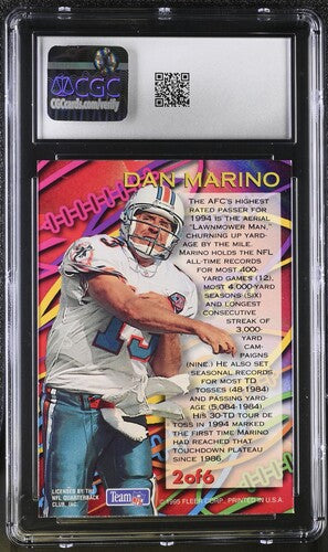 1995 Fleer Aerial Attack #2 Dan Marino CGC 8 SC2