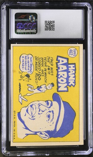 1970 TOPPS #462 HANK AAON ALL-STAR CGC AA SC4