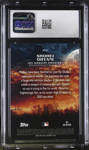 2025 Topps Chrome Update Night Terrors #NT-2 Shohei Ohtani CGC 10 SC4