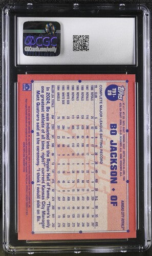 2026 Topps '91 Topps Bo Jackson Crackle Foilboard CGC 10 SC4