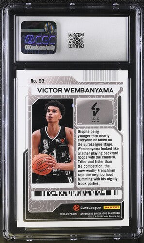 2025-26 Panini Contenders EB #93 Victor Wembanyama Play-In-Ticket CGC 9 SC5